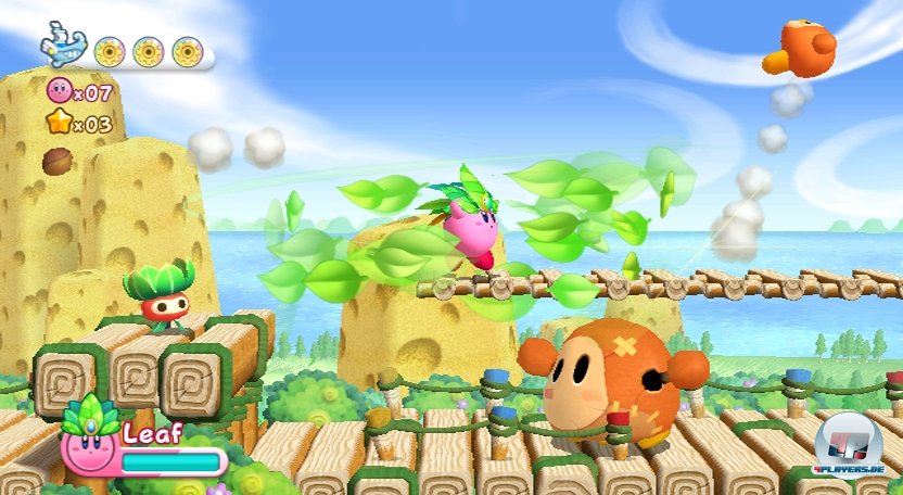 Je nach runtergekautem Gegner erlangt Kirby viele unterschiedliche Spezialfähigkeiten.