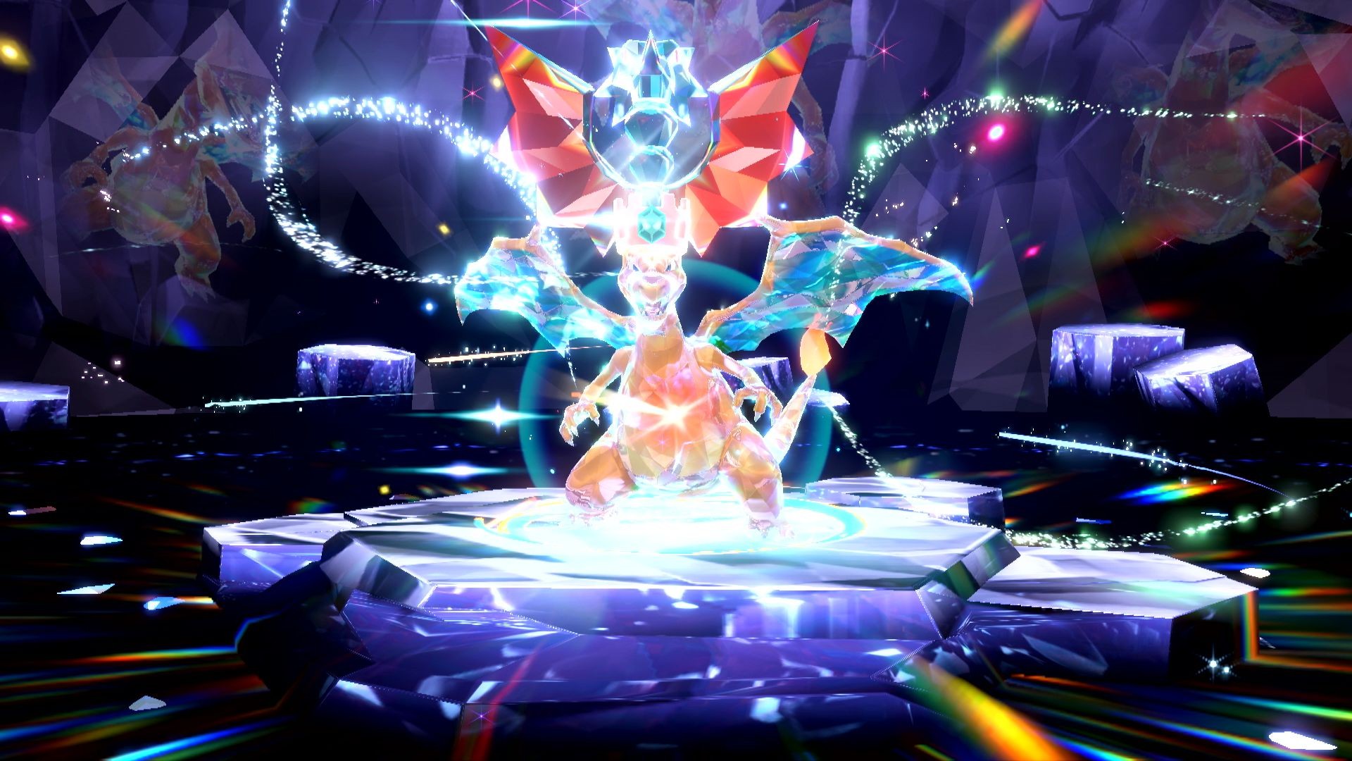 Das funkelnde Feature der Tera-Kristallisierung verändert nicht nur das Aussehen eurer Pokémon, sondern unter Umständen auch ihren Typen. Quelle: The Pokémon Company / Game Freak