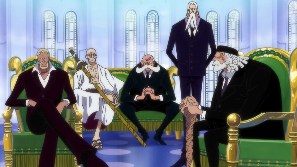 Die fünf Weisen in One Piece stehen an der Spitze der Weltregierung - zumindest fast. Sie gelten als unanfechtbare Autorität.