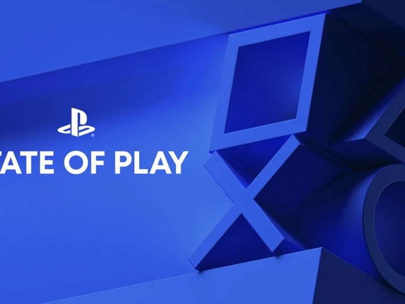 Offizielles Bild von Sony zur State of Play. Neben dem Logo sind die vier Buttons des PS-Controllers in kreativer Form zu sehen.